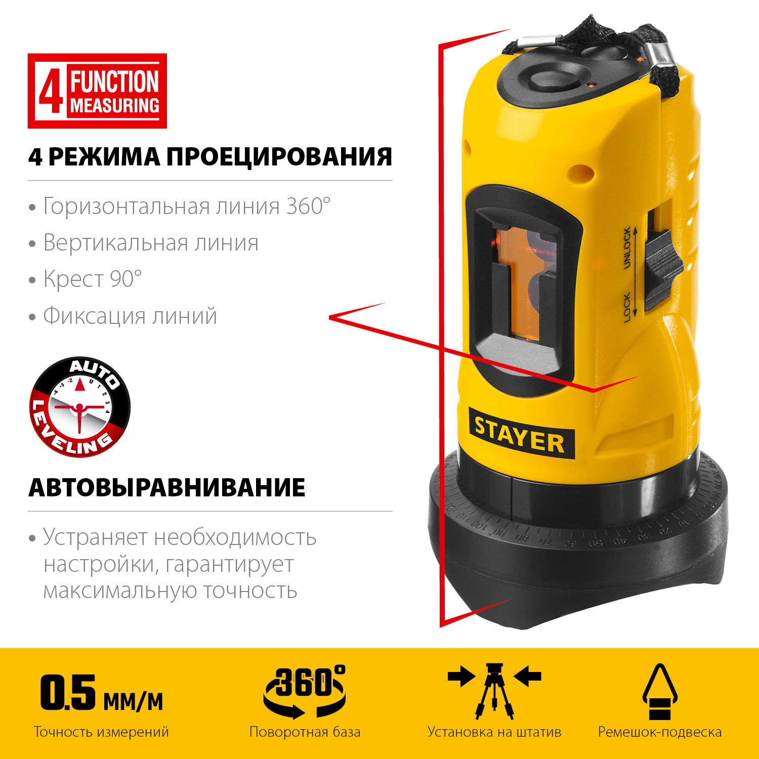 Лазерный линейный нивелир LASER-Max