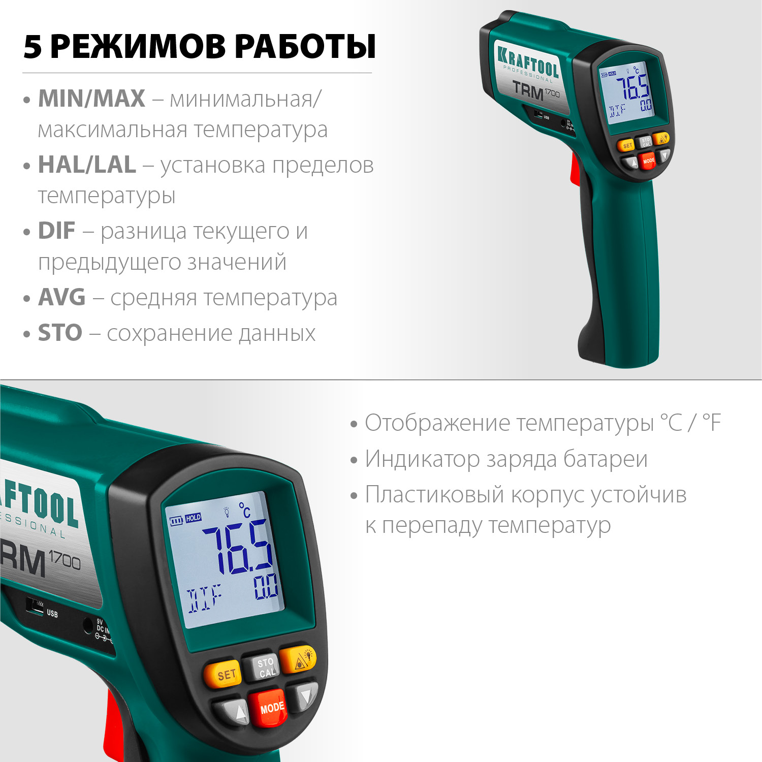 Пирометр инфракрасный TRM-1700