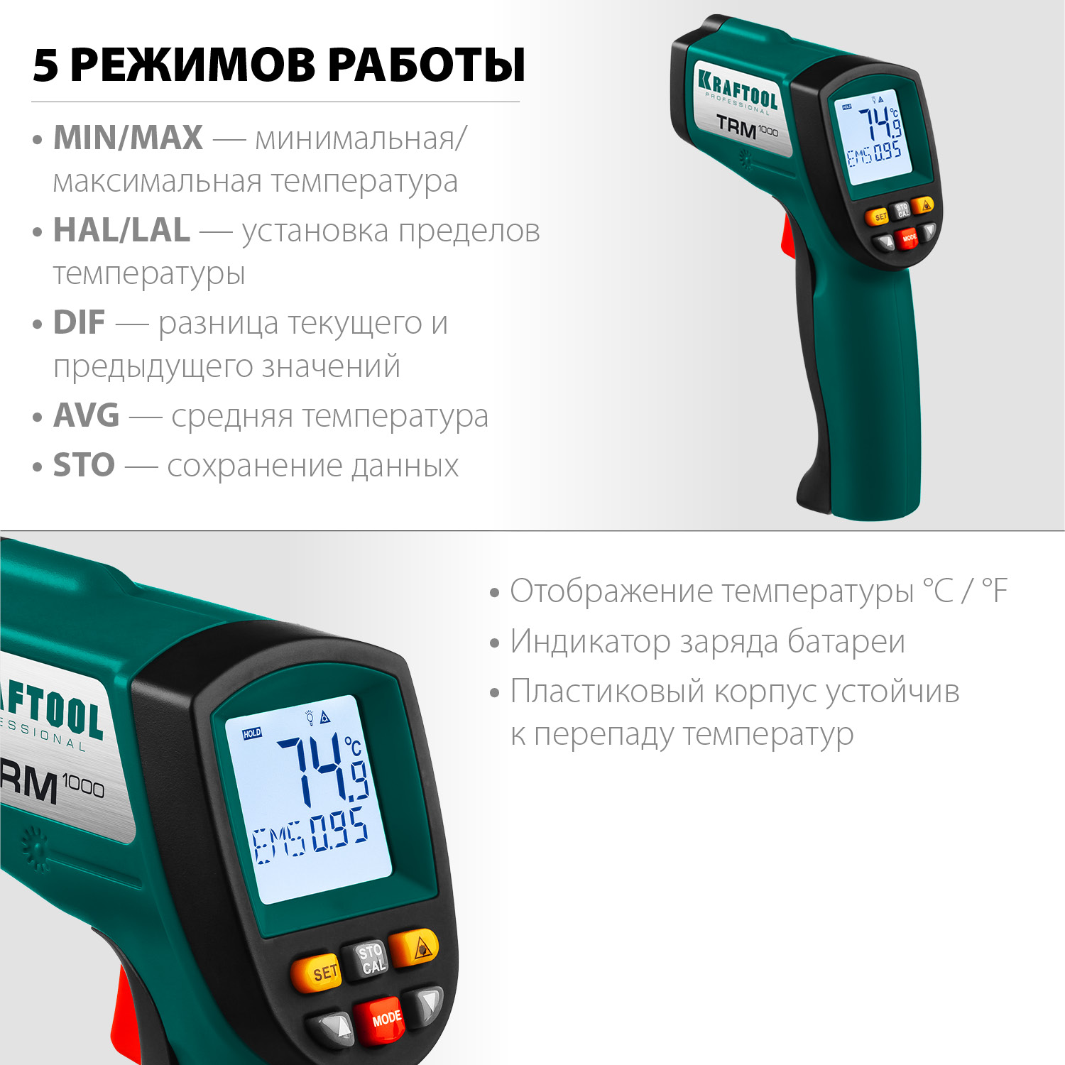 Пирометр инфракрасный TRM-950