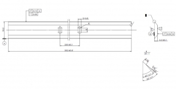 Ножи для рейсмуса 332х18.2х3.2 (пара) N000-023-915-2 для РС-330, СР-330-1800